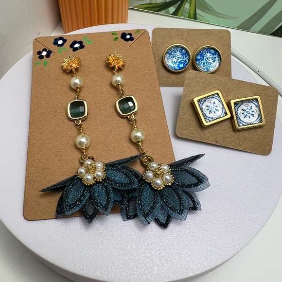 Bohemian Chic Jewelry Gift Set with Hand Painted Box - Unique Christmas Gift Box - Picture 11 of 16